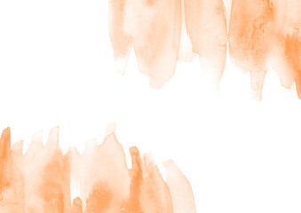 オレンジの水彩テクスチャの背景イラスト素材