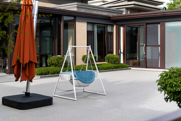 Swing chair in the yard