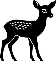 monochrome pictogram female deer