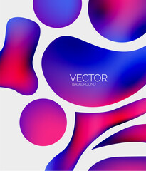 Abstract liquid bubble background. Liquid gradients