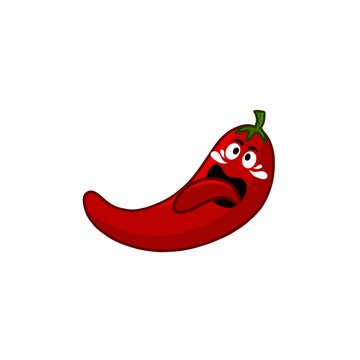 Vector cartoon spicy red chili