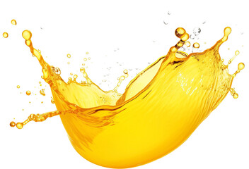 Orange juice splashing isolated on transparent background. PNG