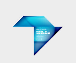 Gradient triangles vector abstract background