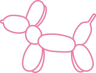 Fototapeta premium Cute Dog Balloon Illustration