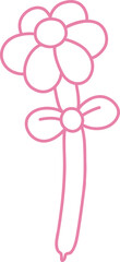 Cute Flower Balloon Illustration