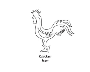 Fototapeta na wymiar chicken icon with transparent background