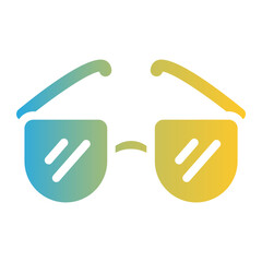 Fashion icon on flat gradient style. glasses icon