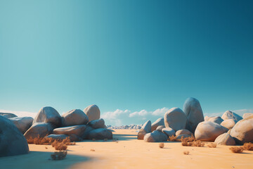 landscape with stones