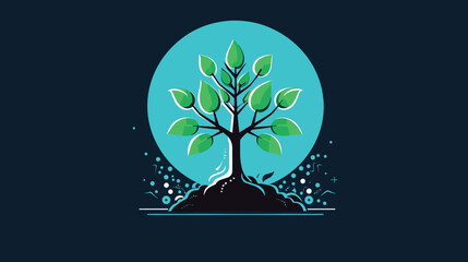  Business Growth Sprout - A small business plant growing into a thriving tree, symbolizing the growth potential of a successful business venture. 