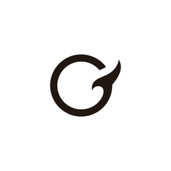 letter g circle hawk simple logo vector