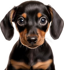 Baby Chiweenie Dog isolated on transparent background. PNG