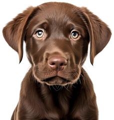Fototapeta premium Baby Labrador Retriever isolated on transparent background. PNG