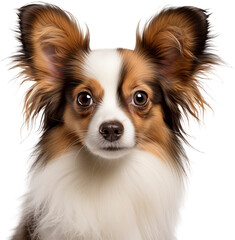 Baby Papillon isolated on transparent background. PNG