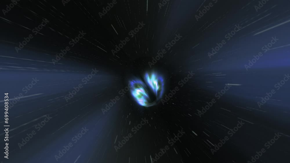 Canvas Prints time and space travel through a vortex wormhole