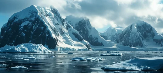 Foto auf Acrylglas Ice mountain. Generative AI technology. © Hero Design