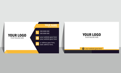 Creative modern clean double-sided business card template. Flat design . vector illustration