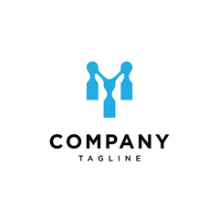Letter M Electronic logo icon vector template.eps