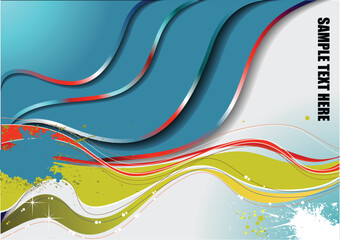 Abstract wave 3d background for designers