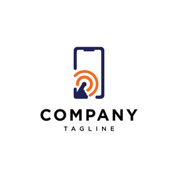 Touch Phone logo icon vector template.eps