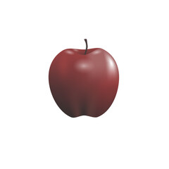 Red apple 3d vector. Fresh, crispy, realistic, organic, vegetable and whole. Applicable for icons, images of posters, banners, leaflets, mmt, screen printing, t-shirts, shirts, pants, books, etc