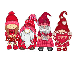 Valentine gnomes design