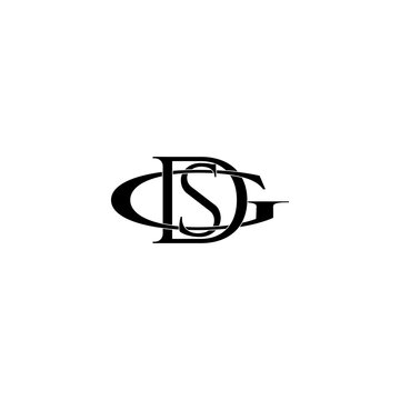dgs lettering initial monogram logo design