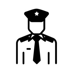 Solid black icon for Police