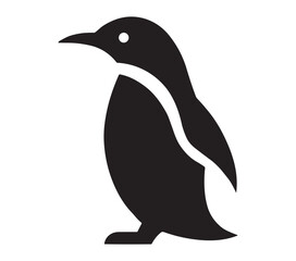 Adelie penguin silhouette, Pygoscelis adeliae.