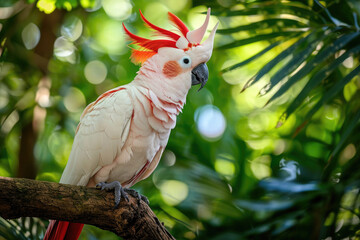 The charismatic Philippine Cockatoo in its natural tropical habitat