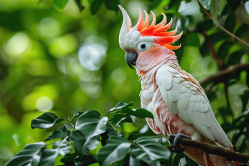 The charismatic Philippine Cockatoo in its natural tropical habitat