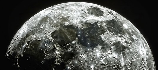 Moon satellite. Generative AI technology. - obrazy, fototapety, plakaty