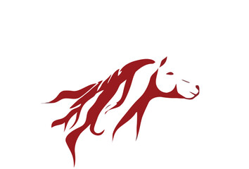 horse head silhouette © MdAsraf