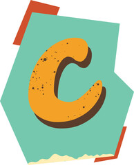 Papercut Lowercase Letter C Scrapbook © Monsters Visual