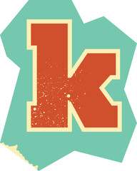 Papercut Lowercase Letter K Scrapbook © Monsters Visual