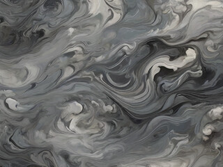 Fototapeta premium Ethereal Gray Storm in Marble: Captivating Shades of Gray