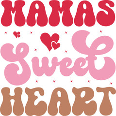 Valentine Retro SVG design cut files