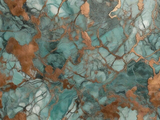Oxidized Beauty: Green Copper Marble in Natural Splendor