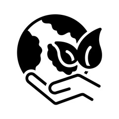 Solid black icon for Environment