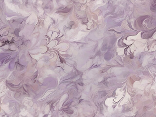 Dreamy Floral Elegance: Lilac Marble with Artistic Flourish