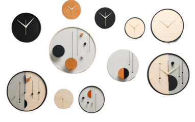 Framed Wall Clocks with a Contemporary Aesthetic Appeal on White or PNG Transparent Background