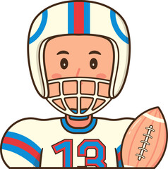 America Football Player Sports Avatar Character