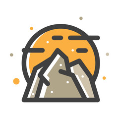 Mountain Rock Icon Vector