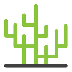Cactus icon in color style. Simple nature vector — pixel-perfect icon.