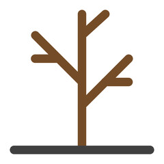 Fototapeta premium Tree branch icon in color style. Simple nature vector — pixel-perfect icon.