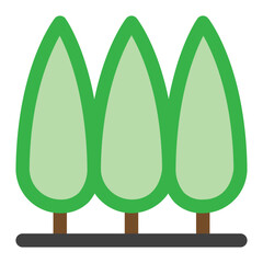 FOrrest icon in color style. Simple nature vector — pixel-perfect icon.