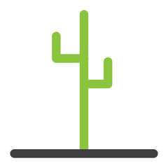 Obraz premium Cactus icon in color style. Simple nature vector — pixel-perfect icon.