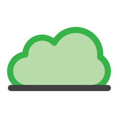 Bush icon in color style. Simple nature vector &mdash; pixel-perfect icon.