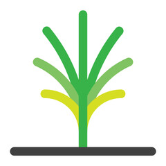 Palm tree icon in color style. Simple nature vector — pixel-perfect icon.