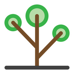 Decoration tree icon in color style. Simple nature vector — pixel-perfect icon.