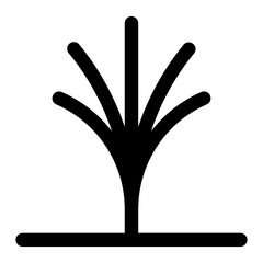 Palm tree icon in outline. Simple nature vector illustration — pixel-perfect icon.